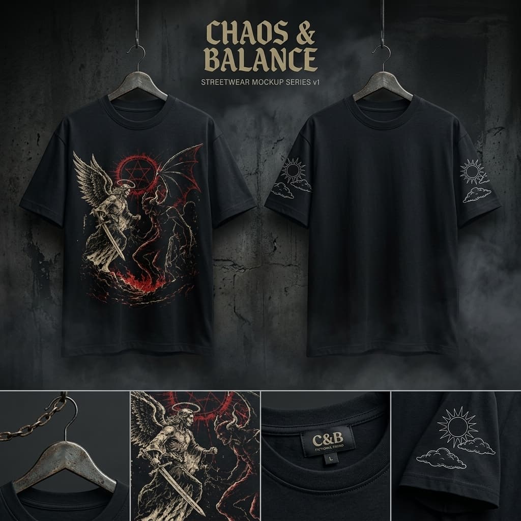 Devil vs Angel Graphic T-Shirt