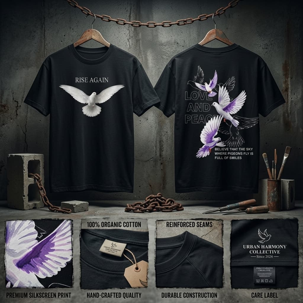 Love and Peace Oversized T-Shirt